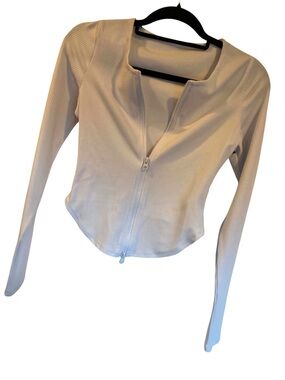 NWT Alo Ribbed Stardust Jacket WHITE Size: Small